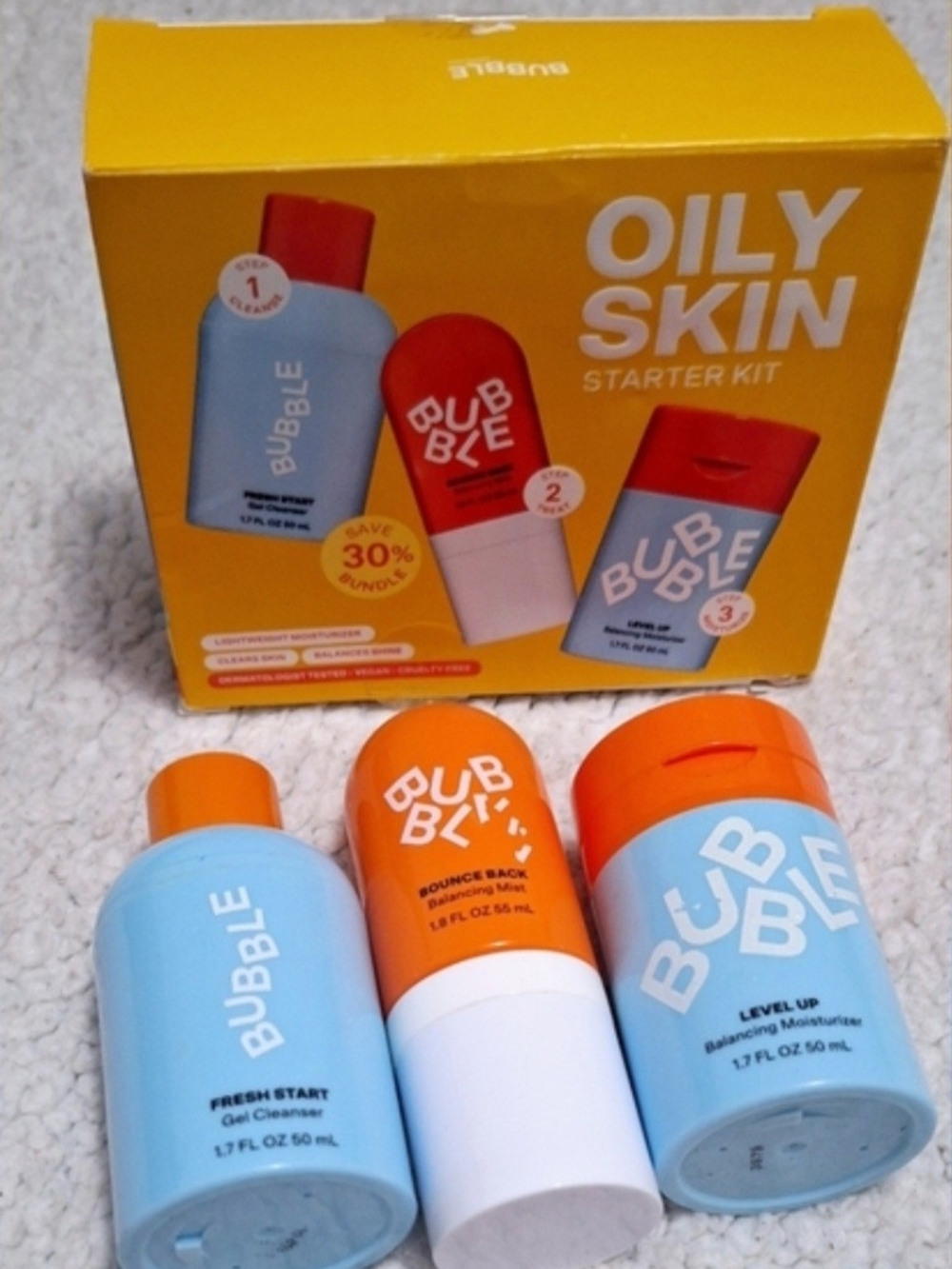 Oily Skin Starter Kit - Blue & Orange